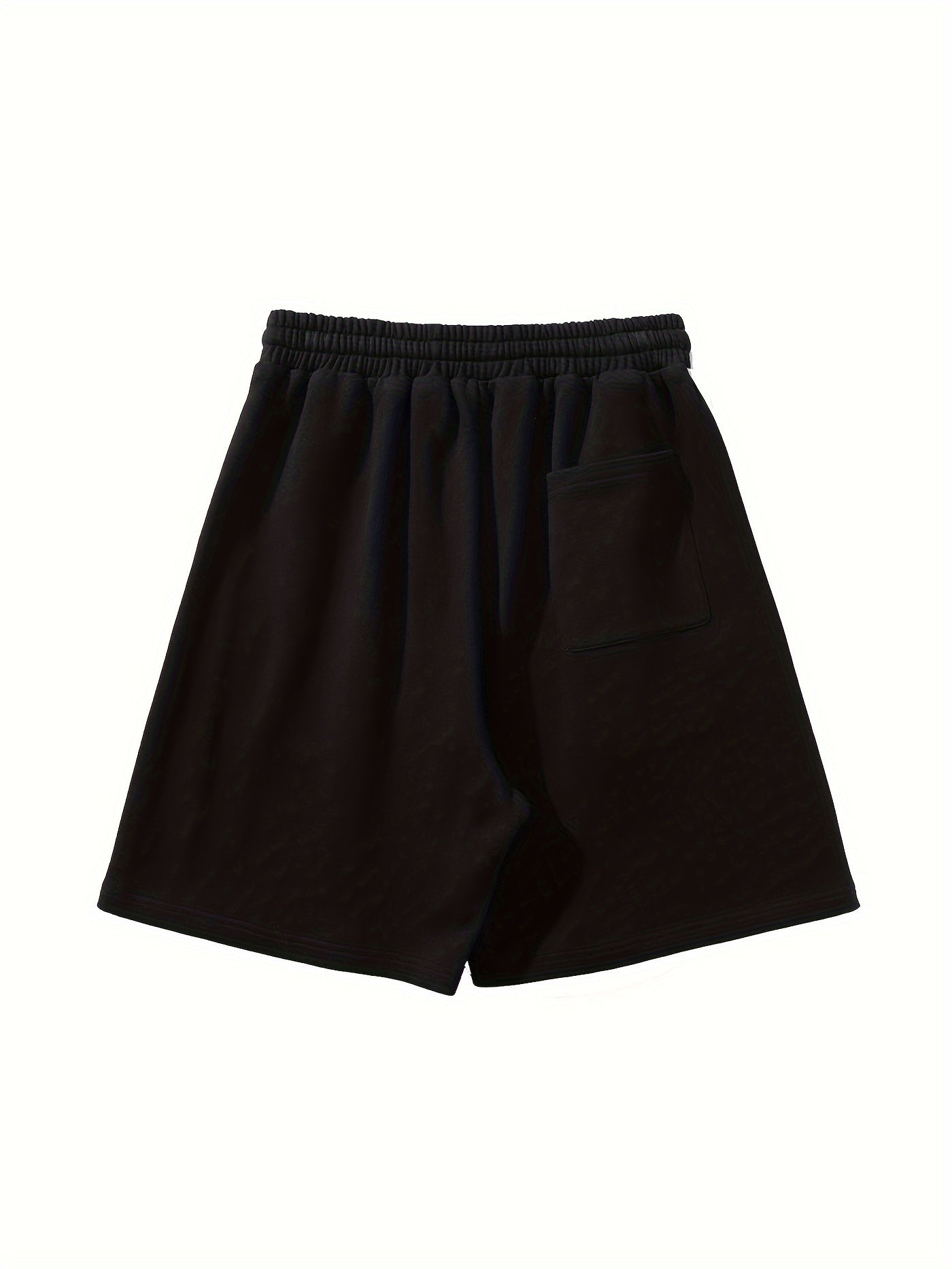 Pantalón corto amplio con rayas y estampado gráfico con bolsillos, cintura elástica y cordón