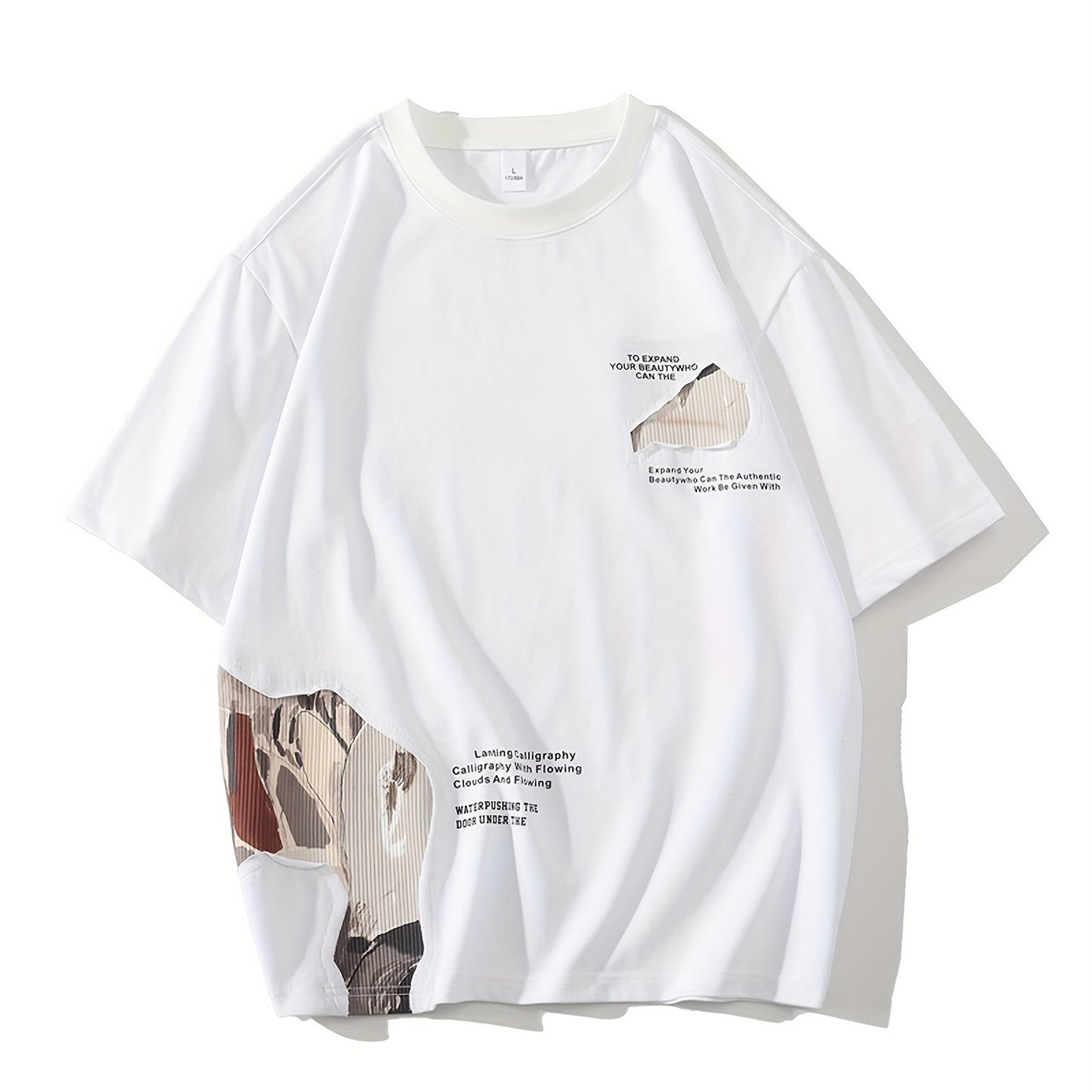 Camiseta de verano de manga corta para hombre tela ligera y transpirable