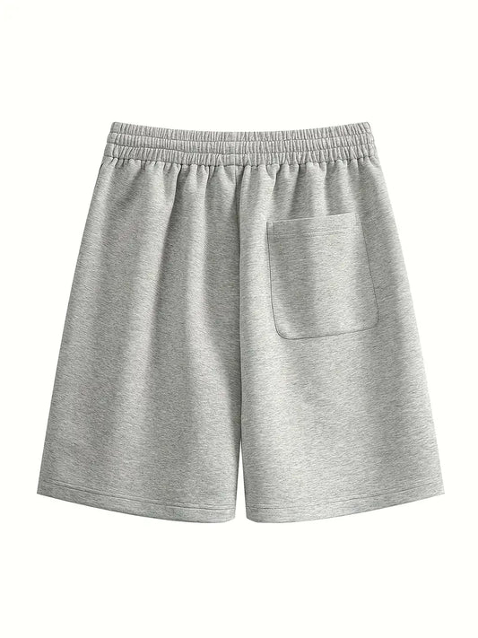 Pantalón corto de corte holgado Gris