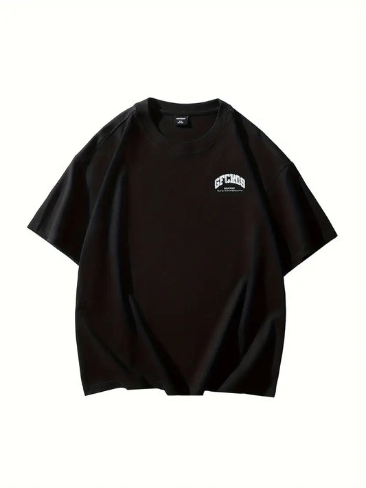 Striped back men’s cotton casual t-shirt