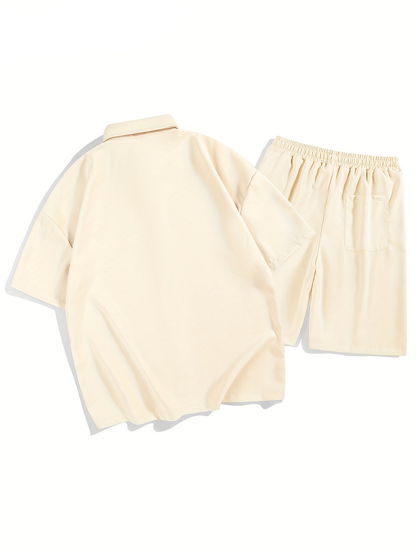 Set of short sleeve and short buttoned shirt