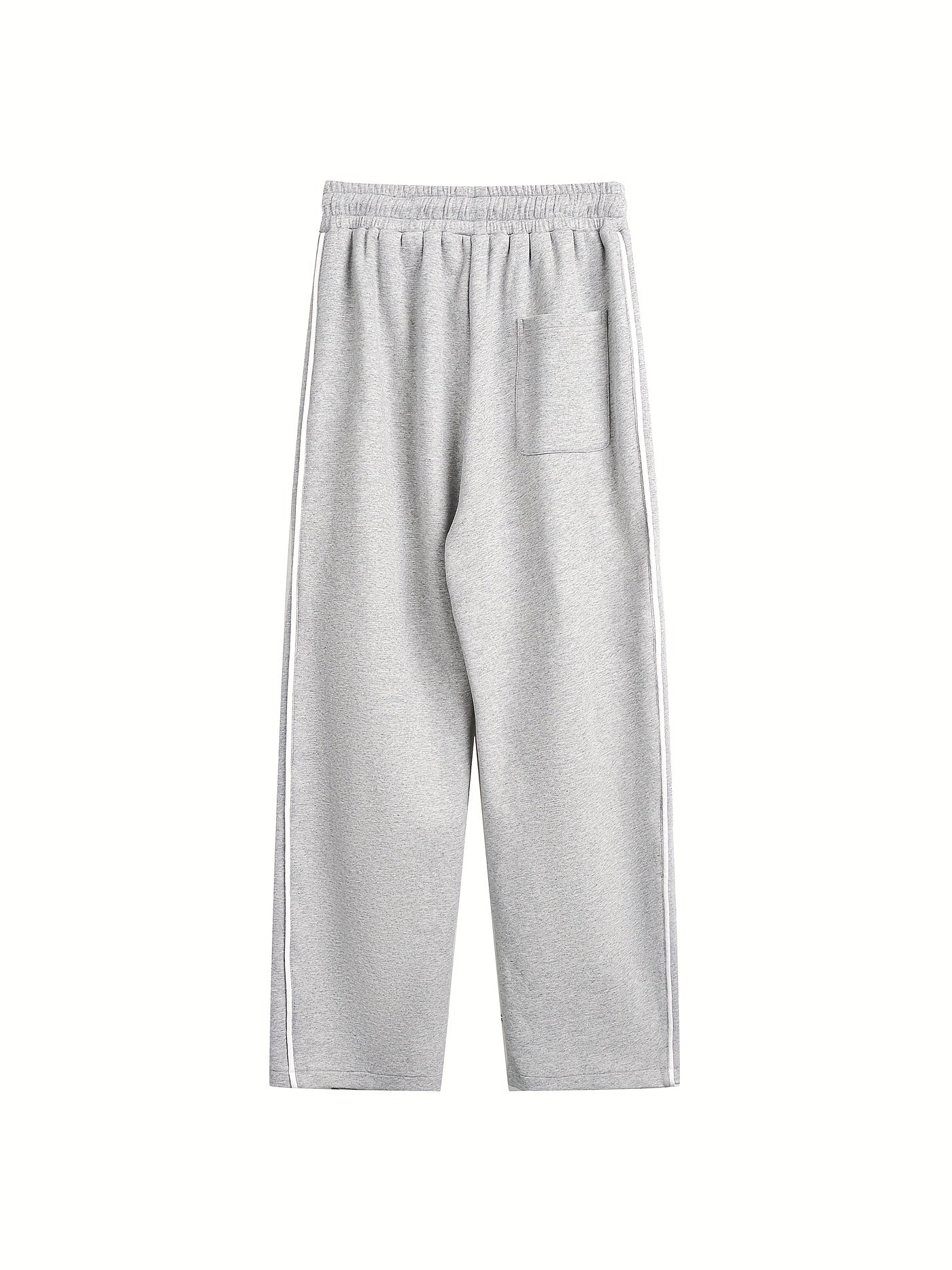 Gray striped loose sweatpants