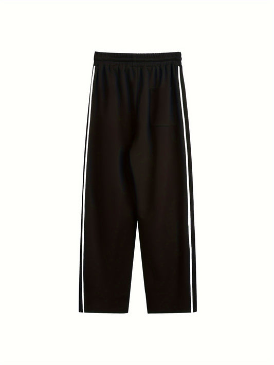 Pantalones deportivos holgados con bolsillos para hombre negros