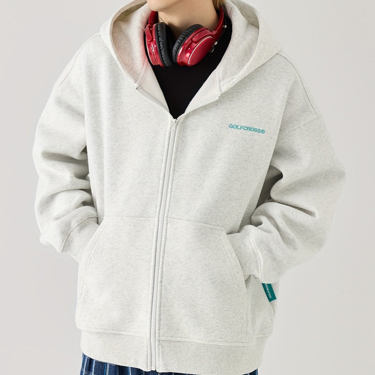 Sudadera con capucha gruesa y cremallera