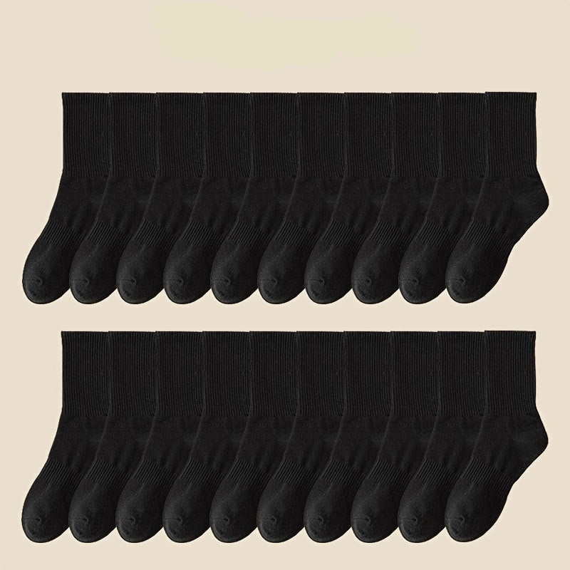 20 pairs of black and white high socks