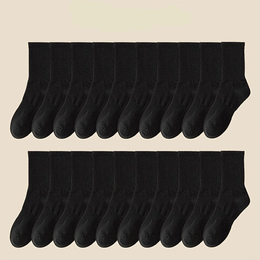 20 pares de calcetines negros y blancos