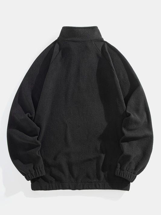 Sudadera con cremallera de polar bordado California para hombre