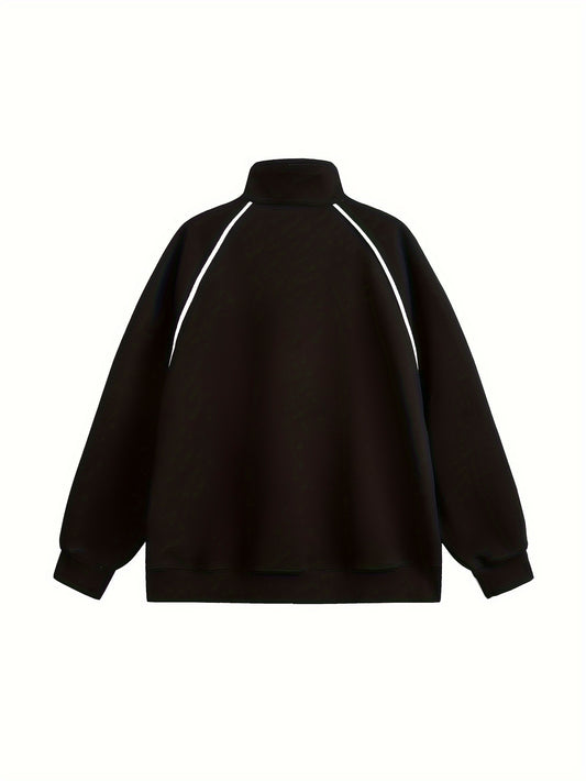 Sudadera informal negra con capucha
