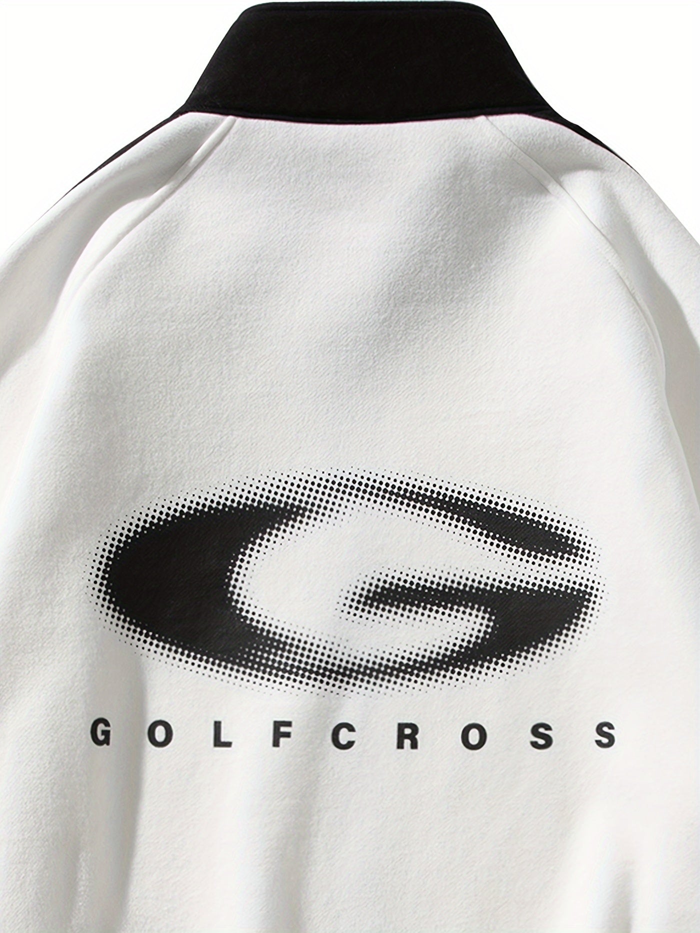 Sudadera casual con cremallera y bandas laterales - Mezcla de algodón, cuello alto, mangas largas, bolsillos blancos