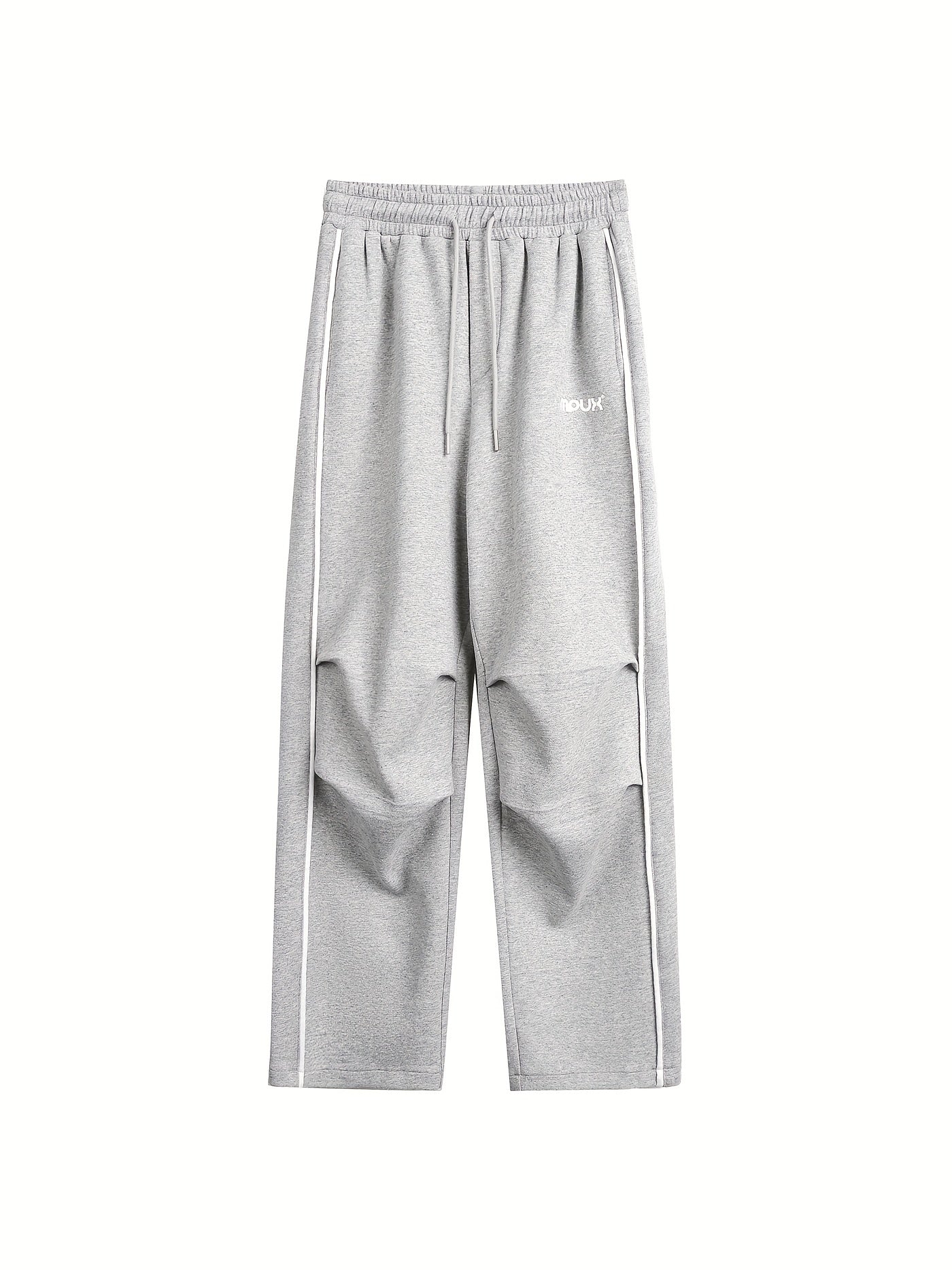 Gray striped loose sweatpants