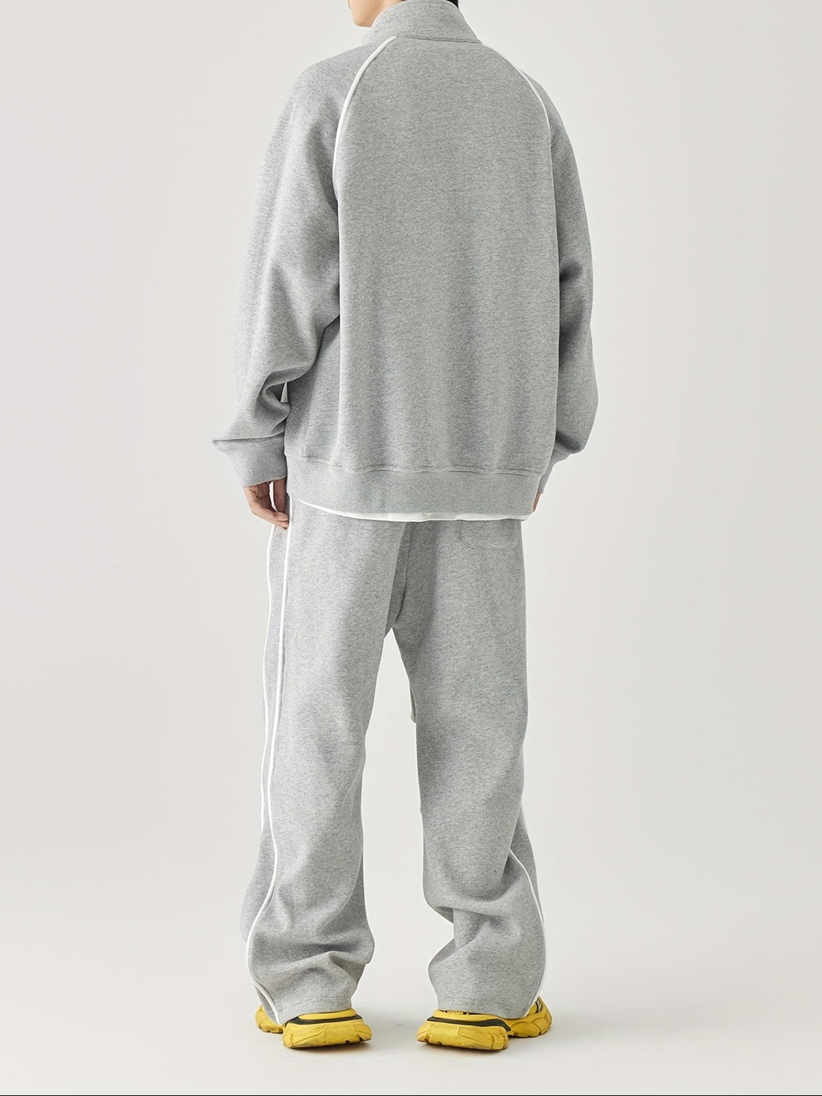 Gray striped loose sweatpants
