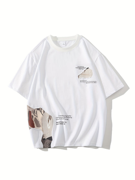 Camiseta de verano de manga corta para hombre tela ligera y transpirable