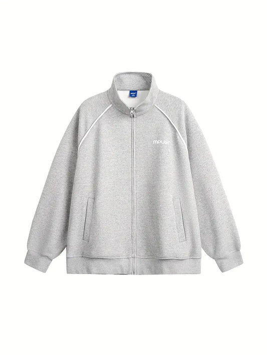 Sudadera informal gris con capucha