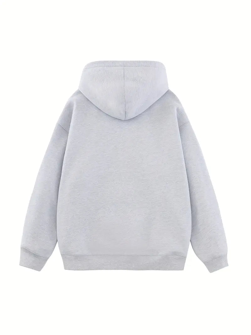 Men’s loose fit hoodie with plaid collar