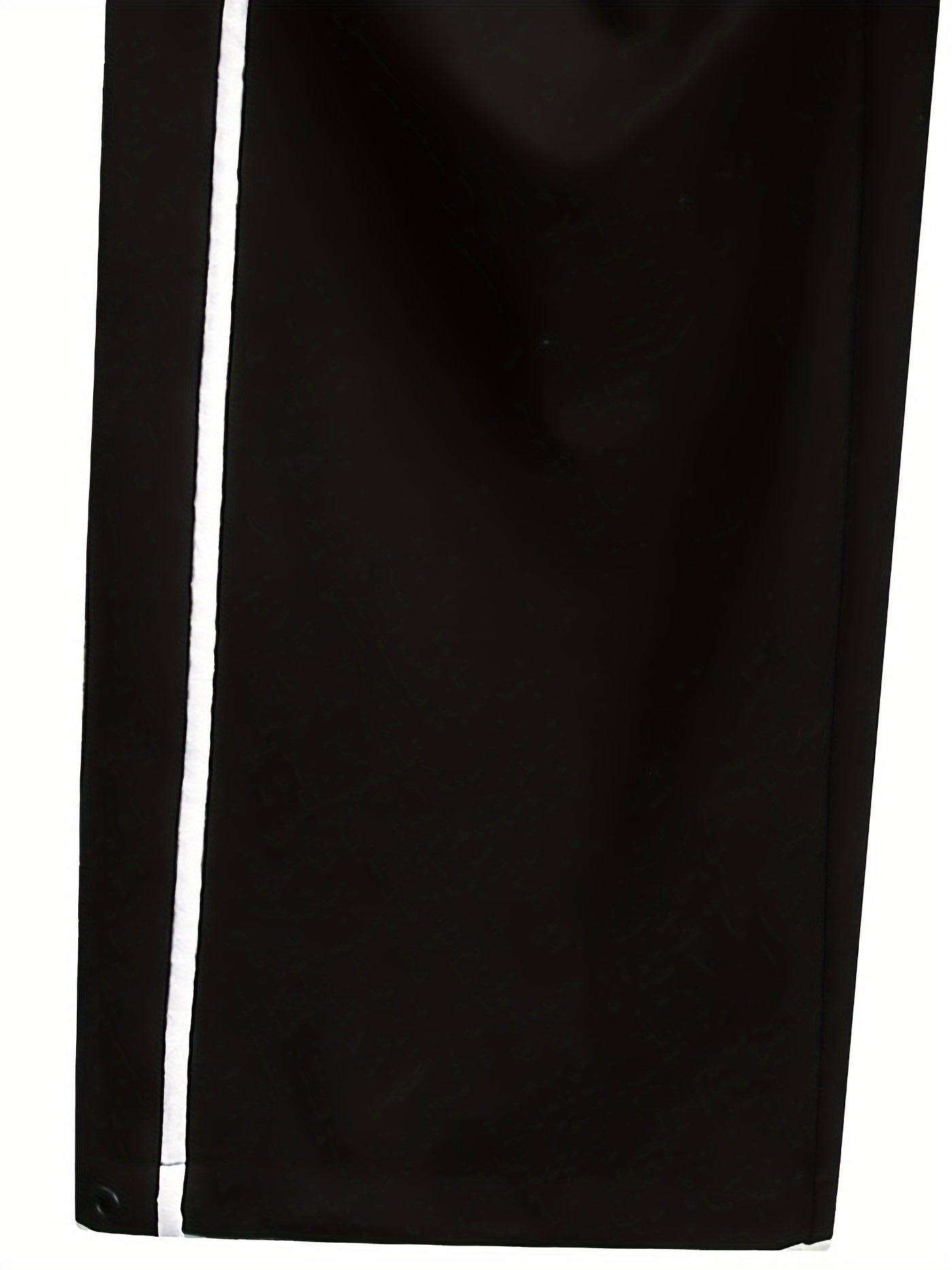 Men's Striped Loose Fit Sweatpants with Pockets Black