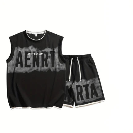 Conjunto deportivo casual de dos piezas para hombre
