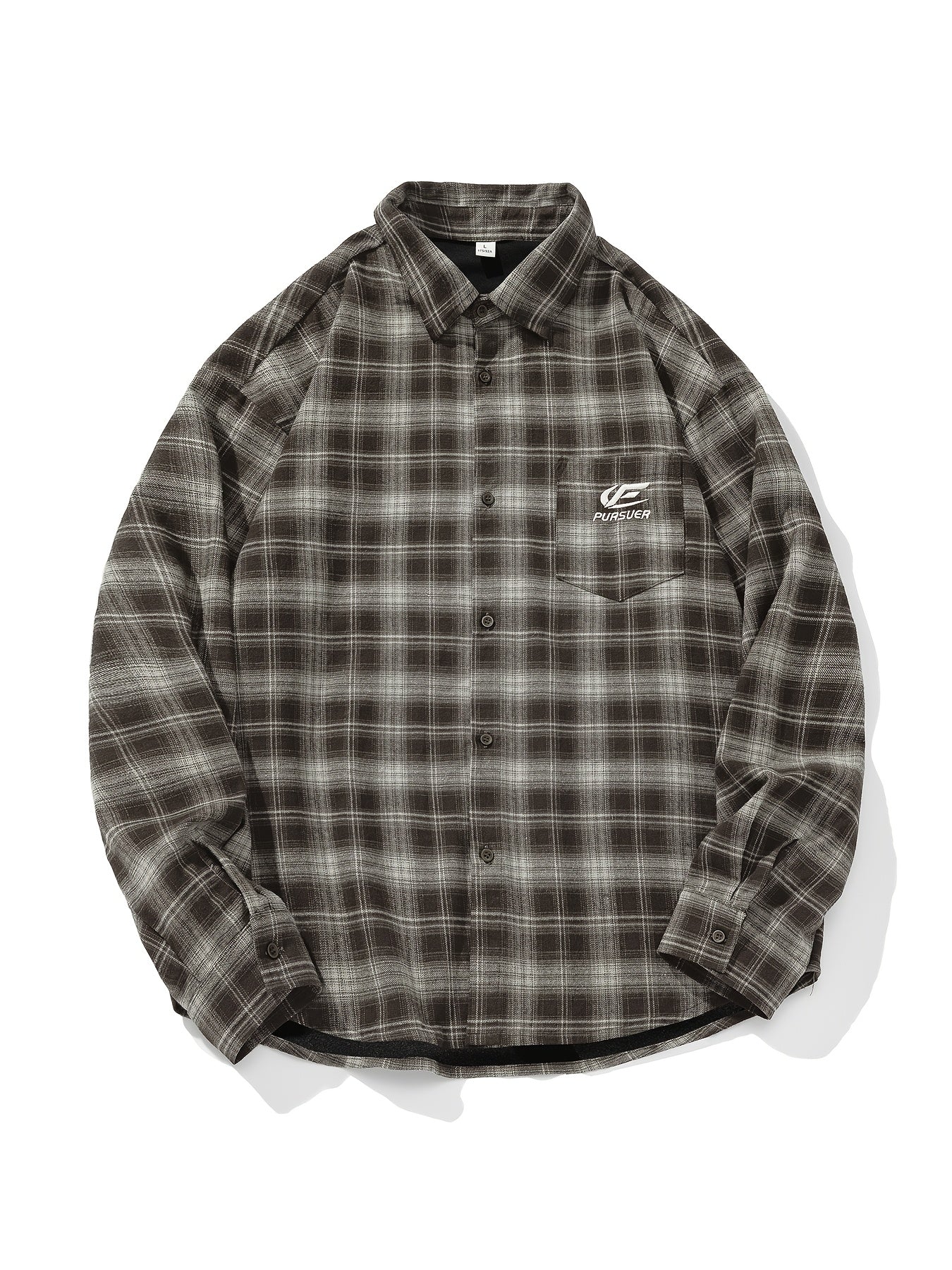 Chemise à manches longues de printemps et d’automne pour hommes avec col brodé